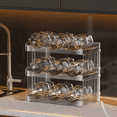 thumbnail image 5 of Water Bottle Organizer for 40oz Tumbler with Handle, Stackable Cup Organizer for Cabinet for Cup Accessories 2 Floors, 5 of 6