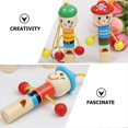thumbnail image 4 of 4Pcs Cartoon Wooden Pirate Whistles Pirate Whistle Keychains Noisemaker Toys, 4 of 4