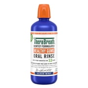 TheraBreath Healthy Gums Oral Rinse, Antigingivitis, Clean Mint Flavor, Dentist Formulated to Help Prevent Gingivitis and Support Gum Health, Alcohol Free, 1 Liter