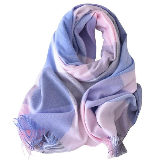 Rohuuque Wool Scarf Soft Warm Winter Scarves Wraps for Women and Unisex Free Size Sky Blue