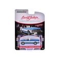 thumbnail image 3 of 1971 Chevrolet C10 Super Cheyenne Custom Pickup Truck Blue and White Barrett Jackson 1/64 Diecast Model Car by Greenlight, 3 of 3