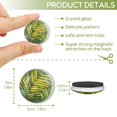 thumbnail image 2 of Strong Refrigerator Magnet Fridge Sticker, Well Textured Yellow-Green Palm Leaves 12Pcs Beautiful Photo Decorative Magnet Set, Small Round Crystal Glass Craftwork for Refrigerator Decor, 2 of 4