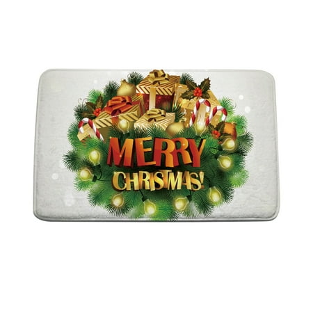 

Ovzne Christmas Cartoon Home Door Mat Absorbent Mat Living Room Kitchen Floor Mat Clearance