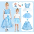 thumbnail image 3 of Girls Princess Dress up Trunk Set, Pretend Play Costume for Kids 3-12 Years Birthday Gift, 3 of 6