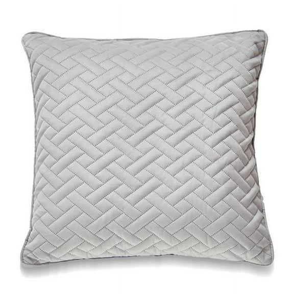 MDR Trading Inc. HU-LA1818JS02LGOP Square Light Gray Laser Embossed Chevron Pattern With Polyester Insert Pillow