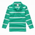thumbnail image 4 of HCNTES Toddler Boy Clothes Kids Polo Shirts Boys Boys' School Uniform Long Sleeve Polo Shirt, Button Closure, Comfortable Fabric A7 SHIRT(Green,12-14 Years), 4 of 4