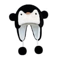 thumbnail image 2 of Sombrero de peluche de dibujos animados,Gorro de peluche de dibujos animados,cómodo y elegante para exteriores,Gorro con orejeras Gorro de esquí Moda Portátil,Gorro de invierno Negro, 2 of 8