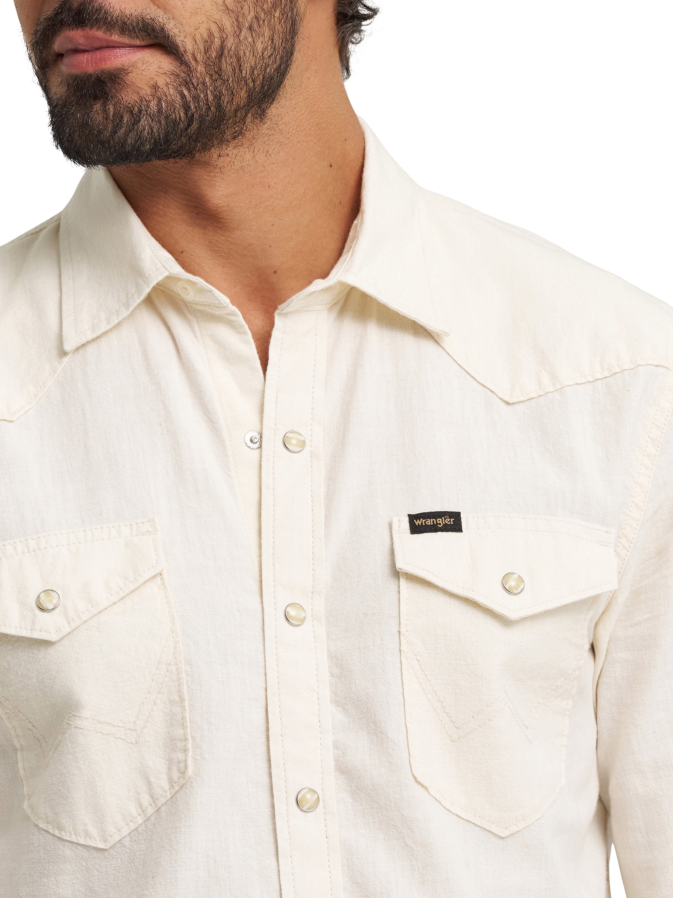 Wrangler® Men's Regular Fit Long Sleeve Denim Shirt, S-2XL