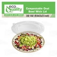 thumbnail image 4 of 32oz Disposable Compostable Oval Burrito Bowls with Dome Lids Heavy-Duty, Eco-Friendly Natural Bagasse Unbleached, Heat Resistant, 100% Biodegradable Salad Bowls Alternative to Plastic (50 PACK), 4 of 9