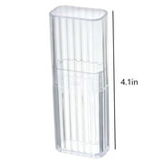 Yeuimy 4 Pcs Cotton Swab Holder for Travel Mini Travel Swab Case Cotton Swab Box for Makeup Sponge Cotton Swabs Hair Ties Floss Cosmetics Makeup Bedroom Travel,1PC(Clear)
