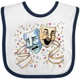 thumbnail image 3 of Inktastic Tragedy and Comedy Stage Masks Boys or Girls Baby Bib, 3 of 4