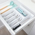 thumbnail image 3 of Smart Design Plastic Drawer Organizer - Set of 5 - Non- Slip Lining and Feet- Gray, 3 of 9