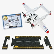 Hot Wings P-38 Red Tip with Connectible Runway Die Cast Plane