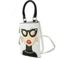 thumbnail image 2 of YOUI-GIFTS Personalized 3D Glasses Lips Shoulder Purses,PU Clutch Top Handle Satchel handbag CrossBody Bag for Women, 2 of 5