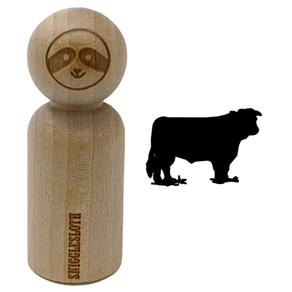 Hereford Cow Solid Rubber Stamp for Scrapbooking Crafting Stamping - Small 3/4 Inch