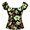 Hibiscus2, variant on Short Sleeves Women Tops Hibiscus Print Vintage Style Blouse