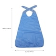 thumbnail image 5 of OUNONA Adult Elderly People Meal Bibs Waterproof Washable Mealtime Protector Disability Aid Apron Terry Cloth with Tie-back (Sky Blue), 5 of 6