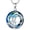 Jellyfish, variant on Dolphin Necklace 925 Sterling Silver Palm Tree Dolphin Pendant Necklace with Blue Circle Crystal Beach Ocean Jewelry Gifts for Women