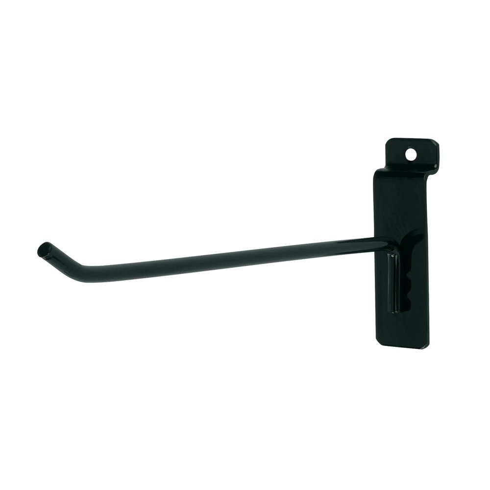 8 inch Black Peg Hook for Slatwall Pack of 25