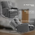 thumbnail image 3 of Harkawon Swivel Rocker Recliner Chair, High Back Glider Recliner with Linen Fabric, Ergonomic Rocker Chairs for Small Spaces& Living Room , Dark Grey, 3 of 8