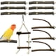 thumbnail image 1 of 10 perchas de madera natural para pájaros, perchas de madera natural para loros, perchas interactivas para jaulas de pájaros, juguetes para loros, periquitos y cotorras., 1 of 5