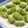 thumbnail image 4 of ZheElen 25x Simulation Cluster Green Grass for Train Scenery Decor Accessory Model Landscape Yellow Green 6mm 1Set, 4 of 6