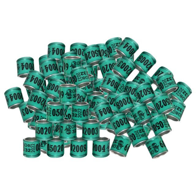Anillos de pie de aluminio multicolor Yuyangstore 8mm Verde Bandas para piernas de paloma