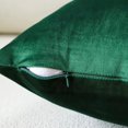 thumbnail image 5 of Nmkwnr Solid Color Pillow Covers Decorative Square Pillowcase Christmas Soft Velvet Cushion Case for Sofa Bedroom Car, 18x18inch, Green, 5 of 7