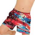 thumbnail image 5 of hengsof Fashionable Printed Swim Trunks for Boys, Summer Drawstring Elastic Waist Beach Casual Shorts with Pockets, 5 of 5