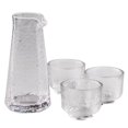 thumbnail image 1 of 1 Set 4Pcs Japanese Style Sake Pot Glass Sake Cups Liquor Cups (Transparent), 1 of 9