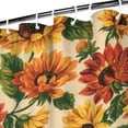 thumbnail image 3 of Beige Red Sunflower Pattern Shower Curtain 36"x72" ,Bathroom Decorative Shower Curtains Set with 12 Hooks,Modern Waterproof Washable Shower Curtain, 3 of 6