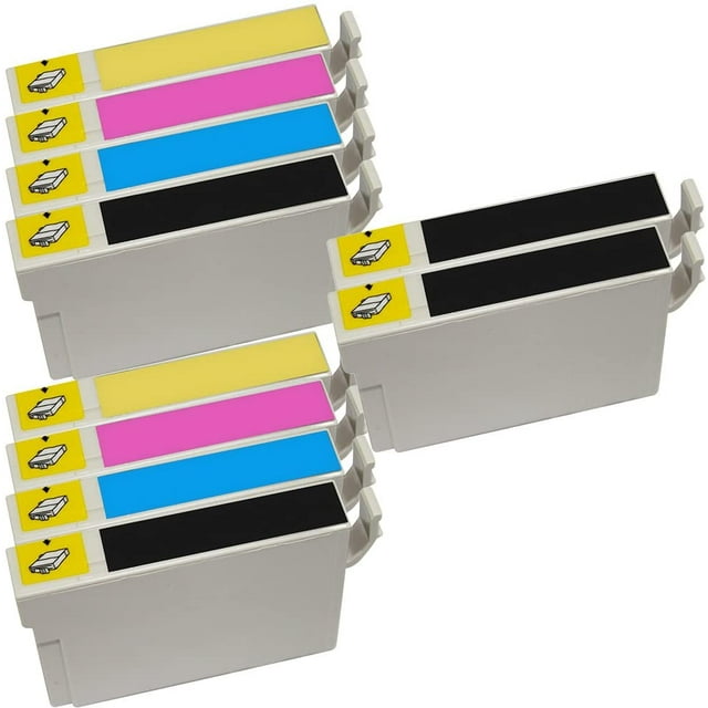 10 Inkfirst® 126 Ink Cartridges Compatible Remanufactured for Epson 126 High Capacity WorkForce 645 840 845 WF-7010 2Set+2BK