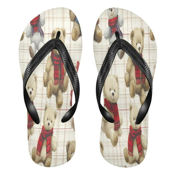 YAZAOOSummer Flip Flops Creatively Bear Charmin Simple Beach Sandals