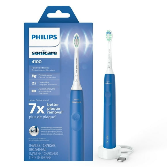 Philips Sonicare 4100 Rechargeable Toothbrush, Azure Blue, HX3681