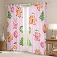 thumbnail image 2 of Manfei Cute Gingerbread Man Black Out Curtains,Merry Christmas Curtains Pack of 2 (42x63 Each),Pink Green Bedroom Curtains For Girls,Ultra Soft Home Decor, 2 of 6