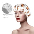 thumbnail image 2 of Kdxio Cute Little Pirate Red Panda Print Shower Cap for Women,Elastic and Reusable,Double Waterproof Layers Bathing Hat, 2 of 6