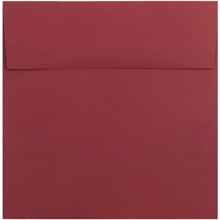 UPC: 0707152642422 | JAM 8.5 x 8.5 Square Envelopes  Dark Red  50/Pack