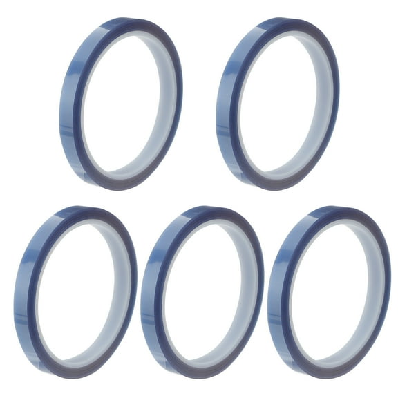 5 Rolls High Temperature Resistant Tape Double Sided Heavy Duty Duct Plumbing Blue