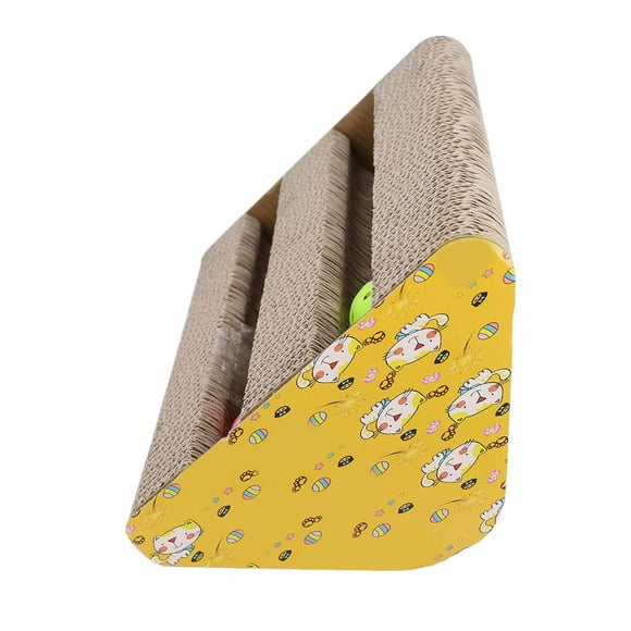 Cat Scratcher Cardboard, Grinding Claws Multipurpose Corrugate Cat Scratcher with Mint Leaves for Cats Triangular Type