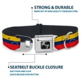 thumbnail image 4 of Buckle-Down Pet Collar, Dog Collar Metal Seatbelt Buckle, Venezuela Flag Continuous Repeat, 13 to 17 Inches 1.5 Inch Wide, 4 of 8