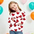 thumbnail image 4 of Sweatshirts for Teen Girls Valentine's Day Fall Casual Crewneck Sweatshirt Printed Long Sleeved Pullover Tops Size 1-15, 4 of 7