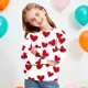 thumbnail image 4 of Sudadera sin capucha para niño, con estampado de San Valentín, de manga larga, informal, deportiva, con capucha, sudadera de manga larga sin capucha, top con inserciones en los hombros, blusa de polié, 4 of 8