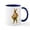White/Navy Inside, variant on CafePress - Antique Easter Bunny Basket Gift Coffee Mug - 11 oz Ceramic Mug - Novelty Coffee Tea Cup