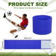 thumbnail image 2 of Soccer Captain Armband, 3 Pcs Captain Arm Bands for Soccer Elastic Captain Arm Band Sports Armbands Dark Blue, 2 of 7