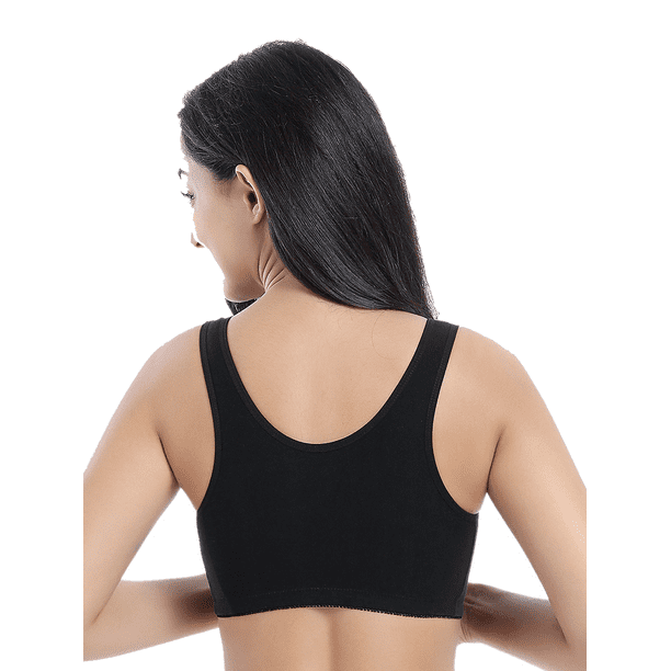 BIMEI Front-Closure Mastectomy Bra Pocket Bra for Silicone Breast forms  8405,Black,46C