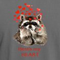 thumbnail image 3 of CafePress - Here's My Heart Cute Raccoon Blowing Kisse T Shirt - Mens Comfort Colors Shirt, 3 of 5