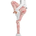 thumbnail image 4 of COEQINE Cat Pink Flower Girls Leggings High Waist Stretch Cute Cat Yoga Pants Soft Tummy Control Sport Legging, for 4-5 Years Kids Girls, 4 of 7