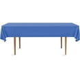 thumbnail image 4 of DecorRack 12 Plastic Tablecloths, 54 x 108 inch, Rectangular, Royal Blue, 4 of 5