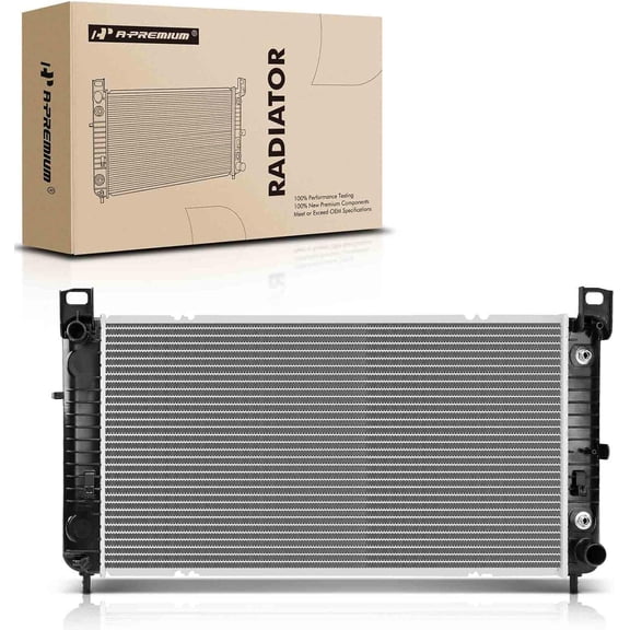 A-Premium Engine Coolant Radiator with Transmission Oil Cooler Compatible with Chevrolet Silverado 1500 2005-2012 & GMC Sierra 1500 4.3L, Automatic Transmission, Replace# 15841572