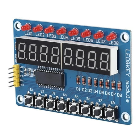 New 8-Bit Digital LED Key Digital Tube TM1638 8-Bit LED Module Display ...